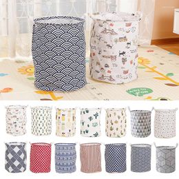 Storage Baskets 35x45cm Foldable Laundry Basket For Kids Toy Dirty Clothes Large Capacity Sundries Bag Household Organisers