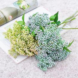 Decorative Flowers 2 Fork Lilac Fruit Plastic Artificial Flower Diy Home Floral Arrangement Decoration Wedding Plant Wall Props