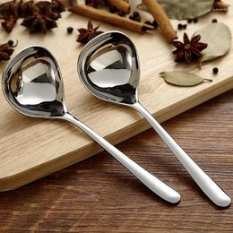 Dinnerware Sets Stainless Steel Spoon Long Handle Tablespoons Pot Soup Ladle Ramen Noodles Scoop Kitchen Tableware Cooking Utensils