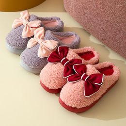 Slippers Ladies Autumn/winter Style Cotton Fashion Princess EVA Thick-soled Indoor Warmth Home Thick
