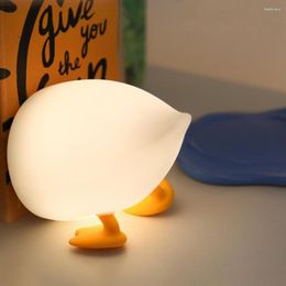 Night Lights Unique Silicone Duck Light Dimmable Rechargeable With Timer Mobile Phone Shelf Bedroom Lamp Desk Room