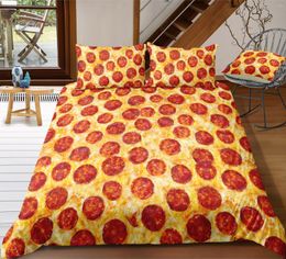 Bedding Sets Personalised Chicken Roll Hamburger Fries 3D Giant Burger Duvet Cover Set 3 Pieces Fun Fast Food Creative Bedspreads