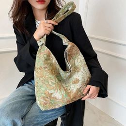 Duffel Bags Large Capacity Oil Painting Tote Bag Fashion Shopping Portable Bucket Travel One Shoulder Handbags