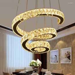 Pendant Lamps Crystal Lights LED Lamp Creative Personality Living Room Designer Duplex Building Villa Staircase LU815305