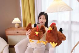 Stuffed Plush Animals Cute Plush Toy Simulation Rooster Hen Soft Valley Game Stuffed Doll Children's Gift Toy