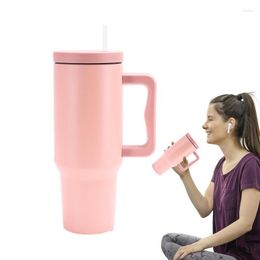 Mugs 40oz Stainless Steel Insulation Coffee Cup With Handle Thermoss Bottle Straw In-Car Vacuum Flasks Mug