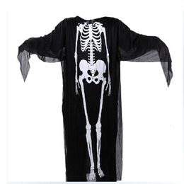 Theme Costume Halloween Adults Kids Cosplay Ghost Robes Skeleton Printed Masquerade Scary Costumes Cloak Carnival Party Clothes Stage Wear 230904