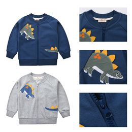 Jackets Kids Autumn Spring Coat Children's Outerwear Dinosaur Print Jacket Baby Boys Outdoor Sports Clothes Zipper Casual Coats 230904