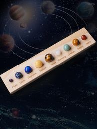 Jewellery Pouches Natural Crystal Ball Eight Planets Universe Solar System Model Ornaments Original Stone Ore Children's Planet Specimen Box