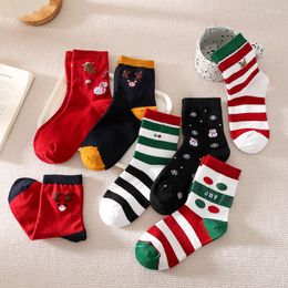 Women Socks 1Pairs Christmas Gift Stockings Women's Mid-Tube Cotton Autumn Winter