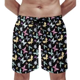 Men's Shorts Summer Board Cute Pastel Butterfly Sports Surf Animal Print Design Beach Quick Dry Swim Trunks Plus Size