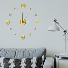 Wall Clocks Useful Clock Battery Powered Night Light 3D Real Big Exquisite Workmanship Punch-free Ticking For Kitchen