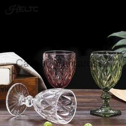 Wine Glasses Retro Imitation Glass European Plastic Wine Glass Wine Glass Goblet Retro Red Wine Goblet Carved Embossed Juice Water Glass x0904