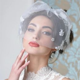 New Arrival Face Veil White Ivory Wedding Bridal Veils With Comb320a