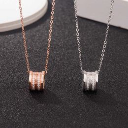 Designer Luxury Jewellery Women The same S925 pure silver tiktok two middle row eight star screw cap LOVE necklace chain with logo and box