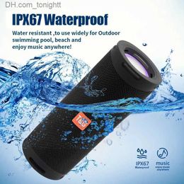 Portable Speakers TG289 Wireless Outdoor Portable Speaker Colour Light Stereo Column Waterproof Subwoofer Bluetooth Speakers Support USB/TF/FM Q230905