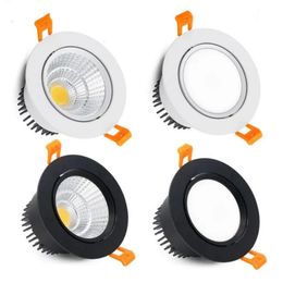 LED downlight Angle adjustable COB ceiling light spotlights 7W 9W 12W 15W 18W rotating AC85-260V indoor lighti