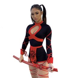 Theme Costume Ninja Cosplay Anime Halloween Costume for Women Adult Cosplay Dragon Ninja Warrior Costume 230901