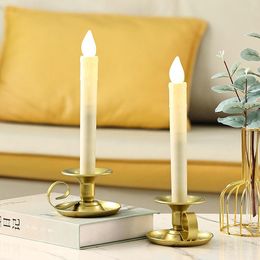 Candle Holders Retro Simple Metal Iron Handheld Candlestick Candleholders Taper Cup For Tabletop Party Home Decorations