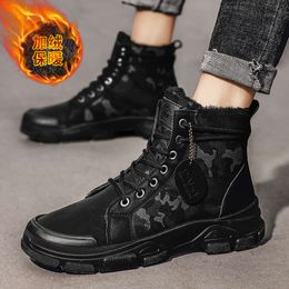 Quick Step Cotton Boots Winter New Men Camo Boots Trend Casual Warm Martin Boots With Cotton Desertmen Women Outdoor Sports Running Sneakers