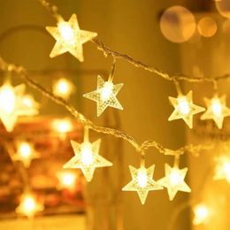 Other Event Party Supplies Star Fairy String Led Lights Christmas Decorations USB Garland Year Wedding Indoor for Home Navidad 230901