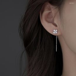Dangle Earrings Luxury Fashion Copper Crystal Leaf Drop Earring For Women Girls Lovely Party Jewelry Gifts Eh314