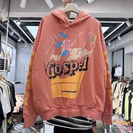 Men's Hoodies Sweatshirts Vintage RRR123 Hoodie Men Women Oversize Palm Print Heavy Fabric RRR 123 Hooded Pullovers LST230902