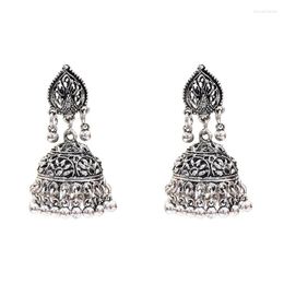 Dangle Earrings 2023 Vintage Gypsy Flower Jhumka Jewellery For Women Handmade Boho Ladies Retro Bell