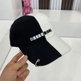 Mens Classic Baseball Caps Shape Embroidery Letter 50 50 CAP IN BLACK WHITE Designer Fitted Hat Women Fashion Hats Cotton Adjustab259Q