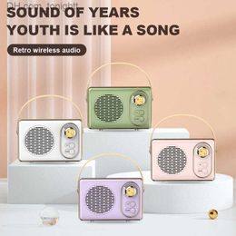 Portable Speakers Retro Bluetooth 5.0 Speaker Home Classical Music Player Sound Stereo Portable Decoration Mini Speakers Travel Music Player Q230904