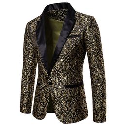 Men's Suits & Blazers Men Suit Jacquard Fashion Design Business Casual Slim Fit Mens Blazer Wedding Male Jacket Coat S-XXL2875