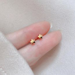 Stud Earrings Cute Small Round Square Triangle Heart Star Simple Gold Color Geometric Jewelry Women Flower Butterfly Earings
