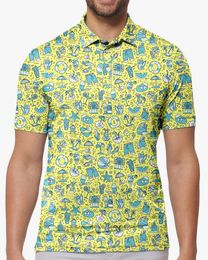 Men's Polos al Caddy Polo TShirts Art Print Trending Shirt Summer ShortSleeve Custom Clothing 230901