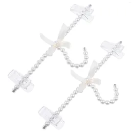 Hangers 2 Pcs Kids Pants Pearl Multipurpose Multifunction Clothes Display Drying White Plastic Baby