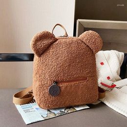 School Bags Mini Backpack Portable Children's Travel Shopping Women's Cute Bear Shaped Shoulder
