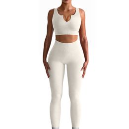 New 2023 Fitness women's set 2 pieces Sexy High Waist hip lift Yoga Set