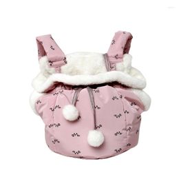 Cat Carriers Pet Cute Carrier Bag Warm Front Hanging Chest Pack Semi-Closed Shoulder Backpack For Outdoor Carrying Strap 090C