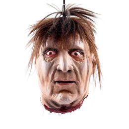 Other Event Party Supplies Scary Hanging Severed Head Halloween Decoration Latex Simulation Corpse Head Horror Zombie Head Props Haunted House Party Decor 230904