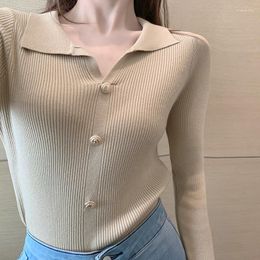 Women's Sweaters Selling Autumn Sweater Collar Knitted Pullover For Women Long Sleeve Loose Polo Classic All-Match Bottoming Shirt