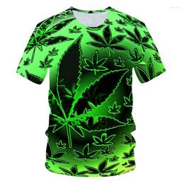 Men's T Shirts 3D Printed Green T-shirt Summer Hawaiian Beach Holiday Style Casual Jacket Clothes Bohemian