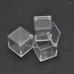 Gift Wrap Wedding Favour Ps Environmental Flip Transparent Plastic Square Packing Box Candy Boxes 2 Sizes For U Pick