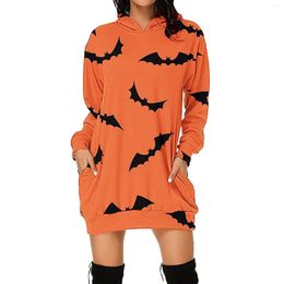 Women's Sweaters Hooded Pullover Halloween Printed Long Loose Fitting Womens Sweatshirt Extra Large Sweatshirts For Women Full Zip