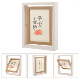 Frames Wood Picture Frame Po Holder Decorative Desk Decorations Grain Retro Wooden Lovers