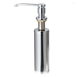 Liquid Soap Dispenser LXAF Sink Metal Pump For Head Lotion Countertop Kitchen Bathroom Bottle (Silver)