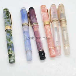 Fountain Pens Kaigelu 316 Celluloid Fountain Pen FIine Nib EF Beautiful Marble Orange Pattern Ink Pen Writing Gift for Office Business HKD230904