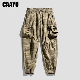 Mens Pants Cargo Men Casual Hiphop MultiPocket Male Trousers Sweatpants Streetwear Tactical Track Joggers Khaki Camouflage 230904