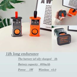 Portable Speakers 2003 New Bluetooth Speaker TWS Bluetooth 5.3 Transparent Mecha Portable Speaker Stereo LED Lights Sound box Support wholesale Q230904