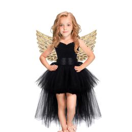 Special Occasions Halloween Unicorn Princess Dress Birthday Party Cosplay Angel Jumpsuit Children Mesh Tutu Pink Lace Sling Costume for Girls 230901