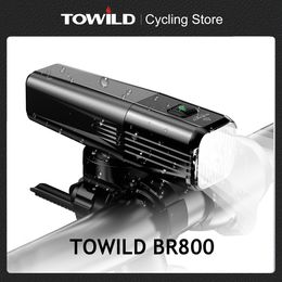 Bike Lights TOWILD BR800 Bike Light with Tail Light USB Rechargeable LED MTB Front Lamp Headlight Aluminium Flashlight Bicycle Light 230904