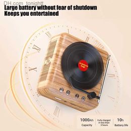 Portable Speakers Portable Vinyl Record Player Retro Speaker USB Bluetooth-compatible V5.0 Stereo Vintage Portable Speaker TF Card/U Disk/AUX Play Q230907